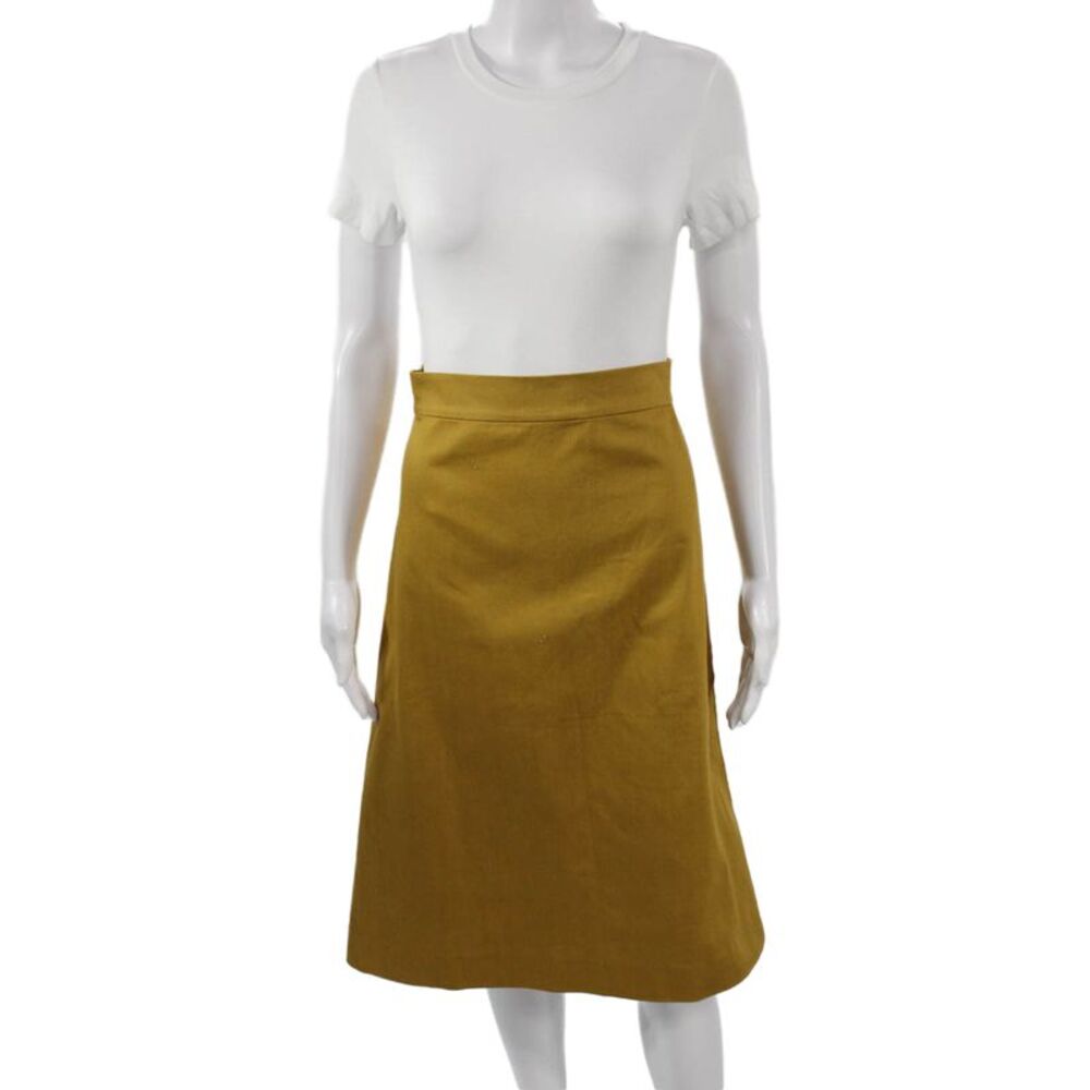 Soler Women A-Line Midi Skirt Brown Solid Size XS
